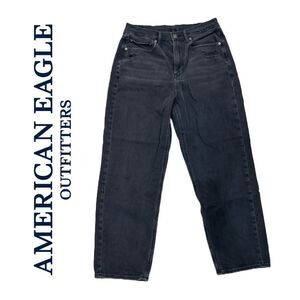 American Eagle Outfitters Light Distressed Black Highest Rise Boyfriend-Size 12